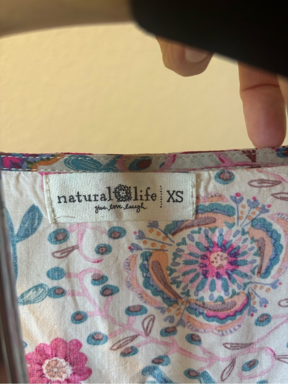 Natural Life Charlotte Flowy Dress Boho Cottagecore Floral Mini Dress XS - Picture 4 of 6